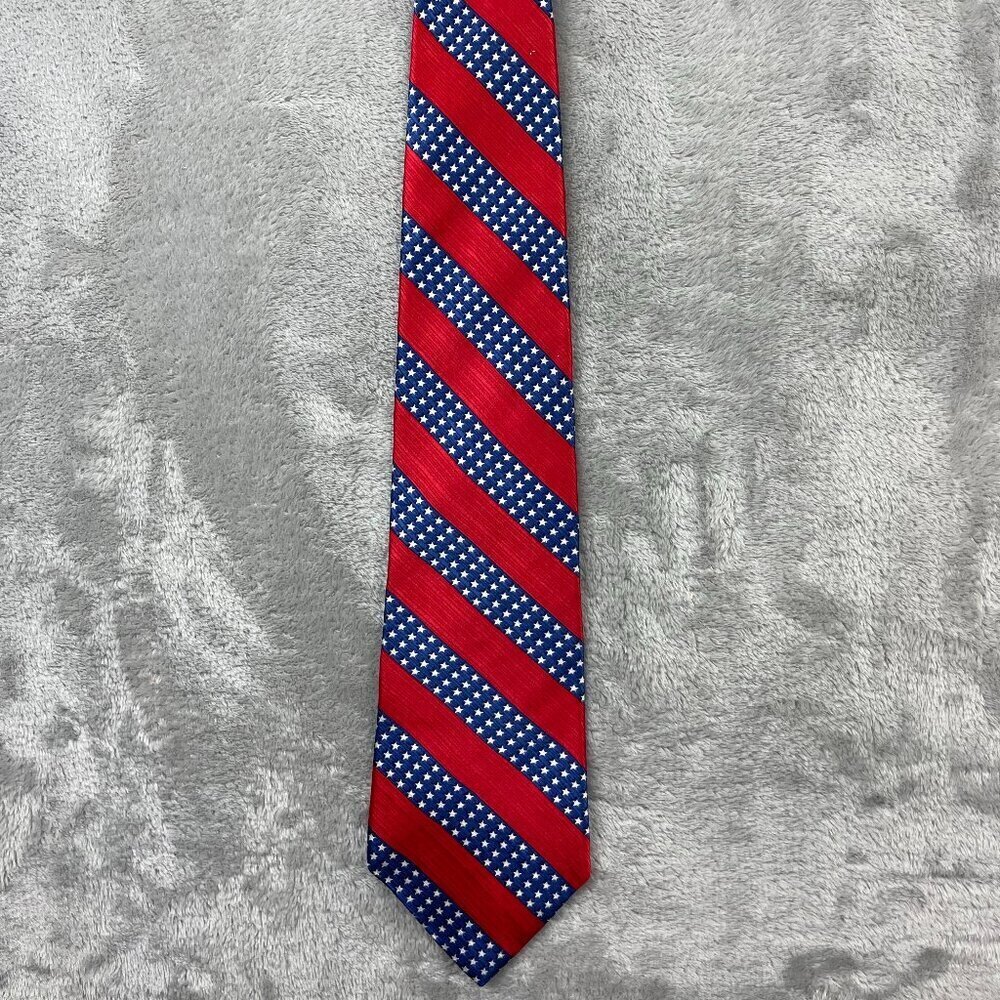 American Traditions USA Themed Men's Classic 100% Silk Neck Tie
